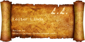 Leiter Linda névjegykártya